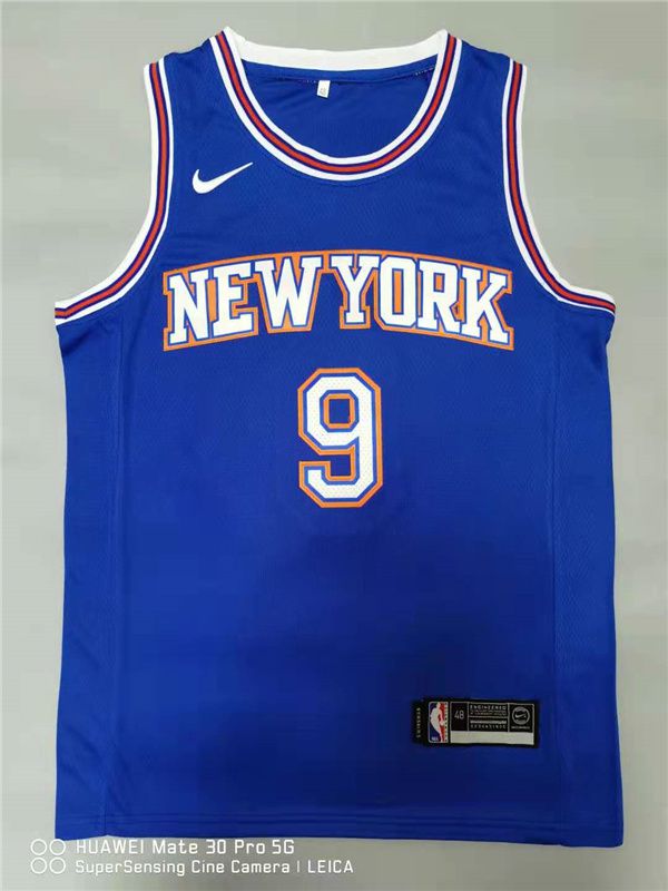 Men New York Knicks #9 Barrett Blue Game Nike 2021 NBA Jersey->new york knicks->NBA Jersey